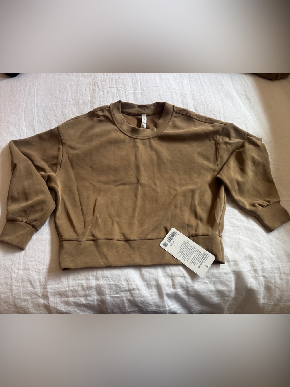 New Lululemon Oversized Cropped Women's Crewneck Sweatshirt - Brown
